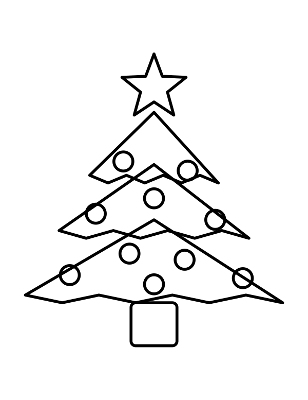 Christmas tree coloring page