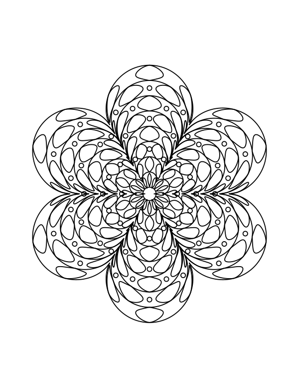 Intricate snowflake mandala coloring page